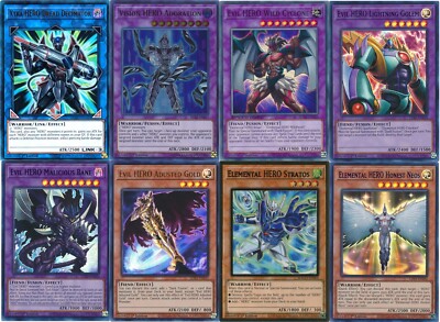 Yugioh Evil HERO 2024 Deck - Malicious Bane Sinister Necrom Inferno Wing Gold-image