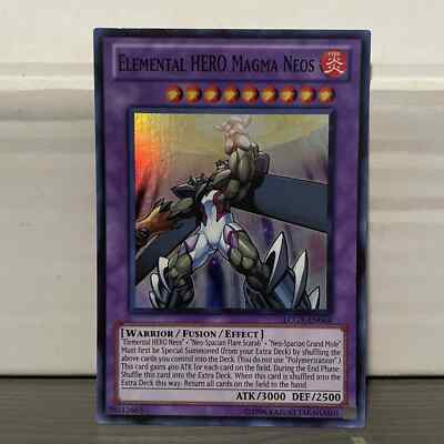 UNLIMITED ELEMENTAL HERO MAGMA NEOS 1996 LCGX-EN064 YUGIOH CARD (LP/MP)-image