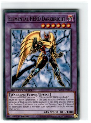 Yu-Gi-Oh! Speed Duel Elemental Hero Darkbright Common SGX1-ENA25 Lightly Played-image