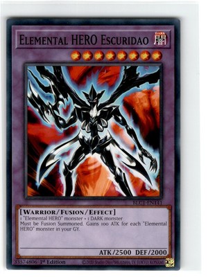 Yu-Gi-Oh! Elemental Hero Escuridao Common BLC1-EN141 Lightly Played 1st Edition-image