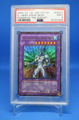 Yu-Gi-Oh! Elemental Hero Aqua Neos [POTD-EN031] Ultra Rare 1st Ed PSA 9-image