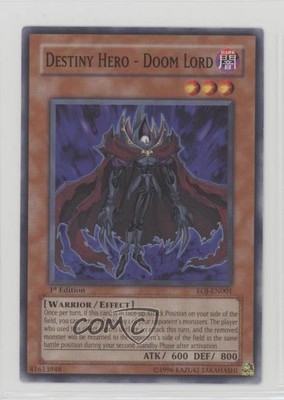 2006 Yu-Gi-Oh! - Enemy of Justice 1st Edition Destiny Hero Doom Lord 0ie5-image