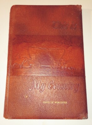 This Is My Country 1944 Vintage. US Maps Rand McNally Leather Covered Atlas-image