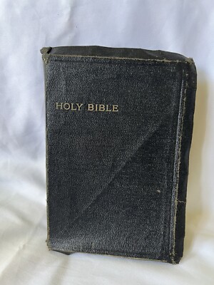 Vintage Cambridge Teacher's Holy Bible KJV c1930s - Antique Leather Bound Gold-image