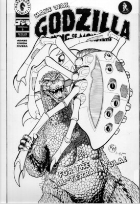 ART ADAMS / KEVIN MAGUIRE - Godzilla, King of Monsters #5 larger cover, Godzilla-image