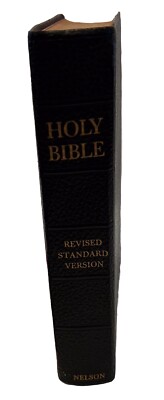 1953 Holy Bible Revised Standard Version RSV Vintage Leather Cover Maps-image