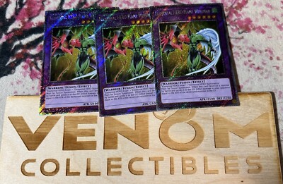 3x (M/NM) Elemental HERO Flame Wingman RA03-EN152 Platinum Rare 1st Ed. YuGiOh -image