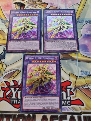 Yugioh - Destiny HERO - Dusktopia BLLR-EN025 NM 1st ed Secret Rare x3-image