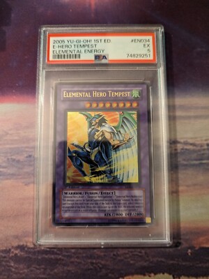 Yugioh! Elemental Hero Tempest EEN-EN034 PSA5-image