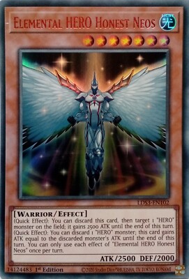LDS3-EN102 ELEMENTAL HERO HONEST NEOS RED ULTRA RARE 1ST EDITION YuGiOh CARD-image