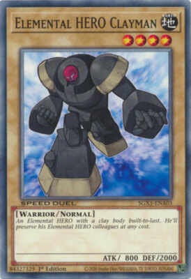 Yugioh! Elemental HERO Clayman - SGX1-ENA03 - Common - 1st Edition Near Mint, En-image