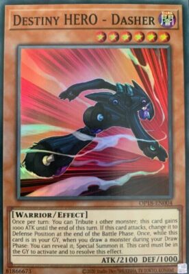 *** DESTINY HERO - DASHER *** SUPER RARE OP18-EN004 1ST EDITION (NM) YUGIOH!-image