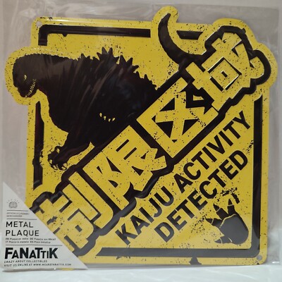 Godzilla Kaiju Activity Detected Metal Sign Official Movie Collectible Display-image