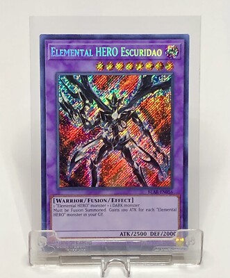 Yu-Gi-Oh! ELEMENTAL HERO ESCURIDAO (BLAR-EN056) SECRET 1st Edition Pack Fresh-image