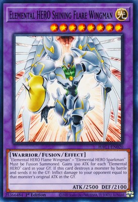 YGO HAC1-EN020 C Elemental HERO Shining Flare Wingman HAC1-EN020 Yu-gi-oh-image