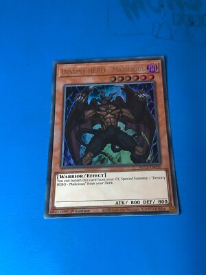YUGIOH Ultra Rare Destiny Hero - Malicious BLC1-EN030 1st Edition-image