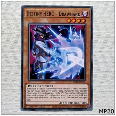 Destiny HERO - Drawhand - MP20-EN055 - Common 1st Edition Yugioh-image