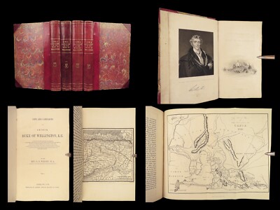 1841 Duke of Wellington 1ed Wellesley Napoleon MAPS Napoleonic Wars 4v Wright-image