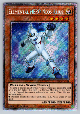 Elemental HERO Neos Alias Yugioh RA03-EN184 Platinum Secret Rare PSR NM-image