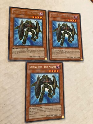 3 destiny hero-fear monger 1st edition rare yu-gi-oh gaming cards Cscan-image