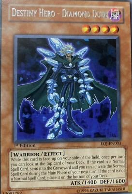 Yu-Gi-Oh! TCG Destiny Hero - Diamond Dude Enemy of Justice EOJ-EN003 1st Edition-image