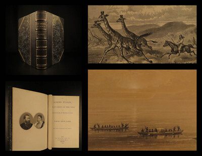 1866 1ed Albert Nyanza Nile Tributaries AFRICA Egypt Abyssinia Samuel Baker Maps-image