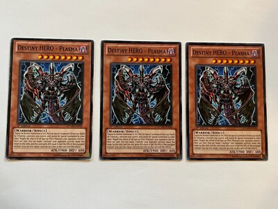 3X Destiny HERO - Plasma - RYMP-EN036 x3 Yugioh Yu Gi Oh! 3 Playset 1st Edition-image