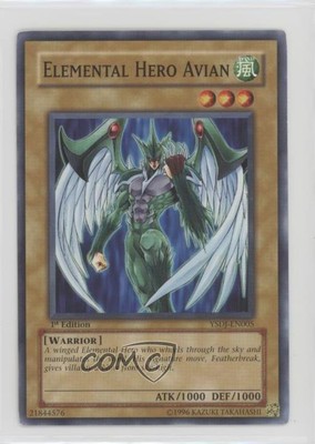 2007 Yu-Gi-Oh! Jaden Yuki Starter Deck 1st Edition Elemental HERO Avian 0yj1-image