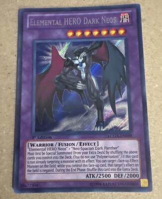 YuGiOh! Elemental HERO Dark Neos LCGX-EN059 Secret Rare 1st Ed VLP-image