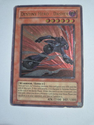 YUGIOH Destiny HERO - Dasher (POTD-EN017) Ultimate Rare Played-image
