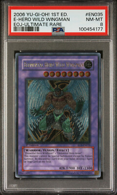 2006 YUGIOH 1ST EOJ-EN035 ELEMENTAL HERO WILD WINGMAN ULT PSA 8 NM #100454177-image