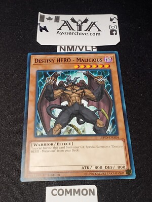 Destiny HERO - Malicious LEHD-ENA04 NM/VLP Common 1st Edition - YUGIOH-image