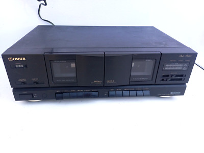 *NO POWER* FISHER CR-W9325 STEREO DOUBLE CASSETTE DECK PLAYER RECORDER 24W ^-image