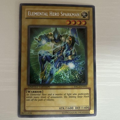 Yu-Gi-Oh Elemental HERO Sparkman EHC2-EN001 Limited Secret English-image