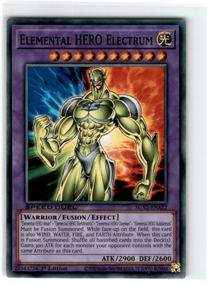Yu-Gi-Oh! Speed Duel Elemental Hero Electrum Common SGX2-ENA22 Lightly Played-image