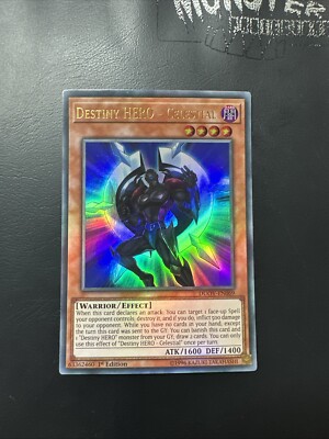 YUGIOH DESTINY HERO CELESTIAL ULTRA RARE DUOV-EN069 1ST EDITION -image