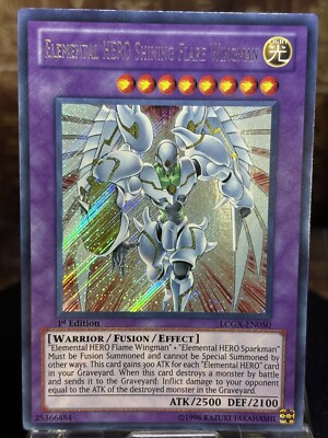 Yugioh! Elemental HERO Shining Flare Wingman Secret Rare 1st LGGX-EN050 NM-image