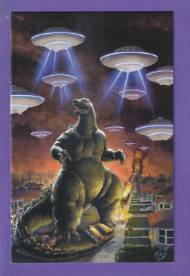 Godzilla: Here There Be Aliens #1 1:25 Pe Full Art Variant Actual Scans!-image