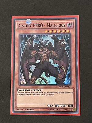 Destiny HERO - Malicious DESO 1st Edition Near Mint Super Rare-image