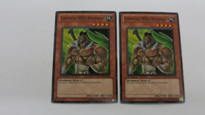 2x ELEMENTAL HERO WILDHEART 1ST EDITION LCGX-EN014  COMMON YUGIOH  NM / UNPLAYED-image
