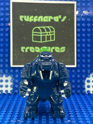 Custom PAD Printed LEGO GODZILLA KOTM Blue/Green Variant BIG FIG Minifigure-image