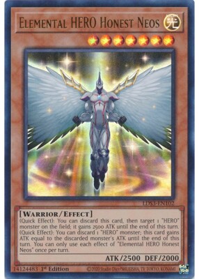 Yugioh Elemental HERO Honest Neos (Blue Ultra Rare) (1st Edition) LDS3-EN102 P-image