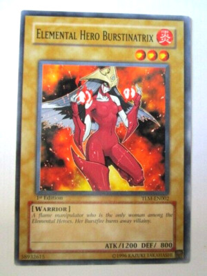 Yugioh! Elemental Hero Burstinatrix Tlm-En002 Common 1st Ed Light Play!!-image