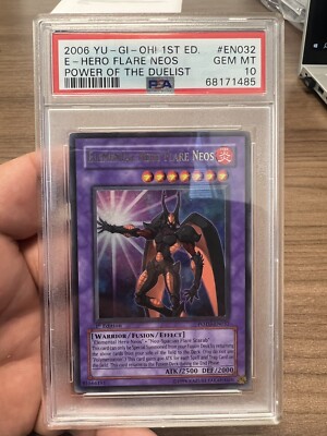 Yu-Gi-Oh!  Elemental Hero Flame Neos - POTD-EN032 - 1st Edition PSA Gem Mint 10!-image