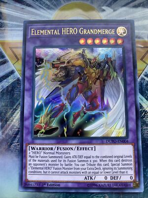 Yu-Gi-Oh! Elemental HERO Grandmerge DUPO-EN004 Ultra Rare NEAR MINT-image