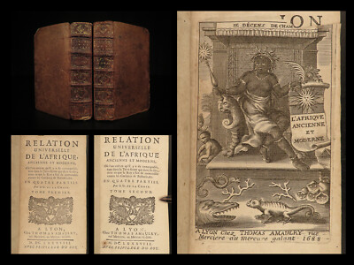 1688 AFRICA 1ed History EGYPT Mummies Pyramids Illustrated Tunisia MAPS LaCroix-image