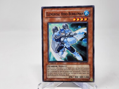 Yu-Gi-Oh! Elemental Hero Bubbleman DP1-EN009 1st Edition LP-image