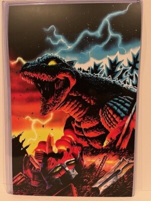 Art Print - 11x17 - Godzilla vs Power Rangers - art by Poncho-image