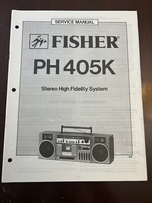 Fisher PH 405K Stereo High Fidelity Service Manual Vintage OEM Repair Boombox-image