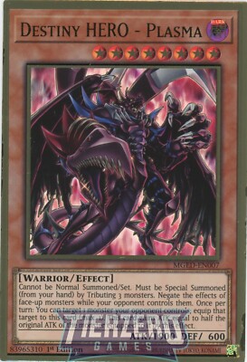 Yugioh Destiny HERO - Plasma (Alt Art) MGED-EN007 Premium Gold Rare 1st Edition-image